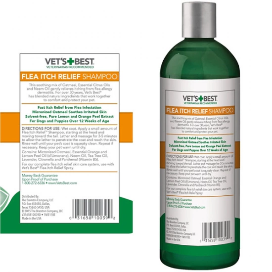 Vet's best flea store itch relief shampoo