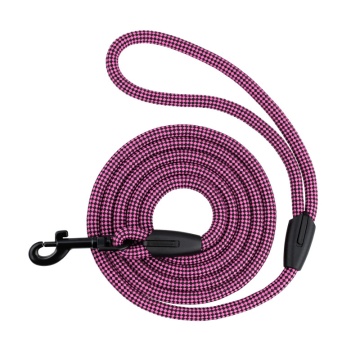 Поводок для Собак Bronzedog Active из Альпинистского Шнура Черно-Розовый 