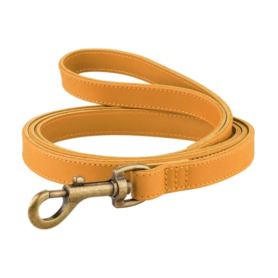 Поводок для собак кожаный BronzeDog Antiq голд