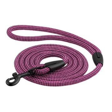 Поводок для Собак Bronzedog Active из Альпинистского Шнура Черно-Розовый 