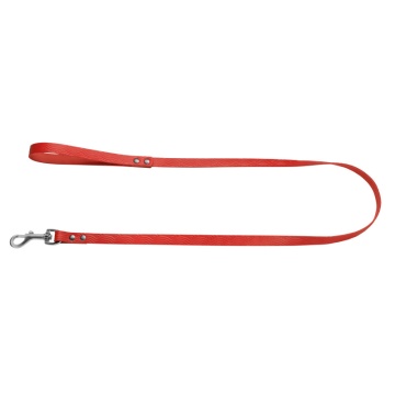 Поводок для Собак Кожаный Barksi BronzeDog Classic с тиснением Красный
