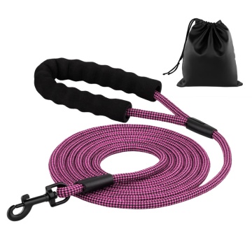 Поводок для Собак Bronzedog Active из Альпинистского Шнура Черно-Розовый 3 м 
