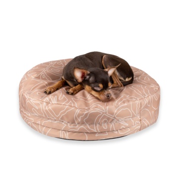 Матрас для животных Barksi Home Круглый, Листья Бежевый