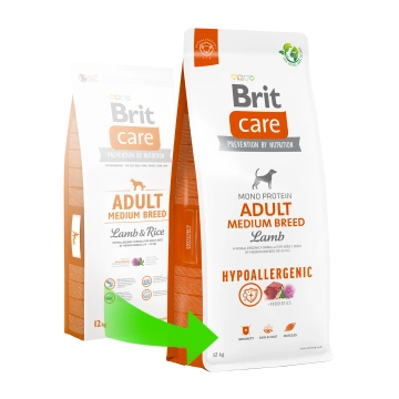 Brit Care Dog Hypoallergenic Adult Medium Breed гіпоалергенний з ягням