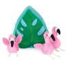 Іграшка для собак Рожеві фламінго на листочку Zippy Burrow® – Flamingos in Monstera ZippyPaws
