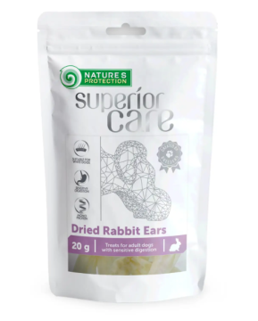 Nature's Protection Superior Care Snacks For Dogs Dried Rabbit Ears