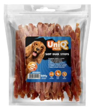 Лакомство для собак UniQ PETS Мягкие утиные полоски 