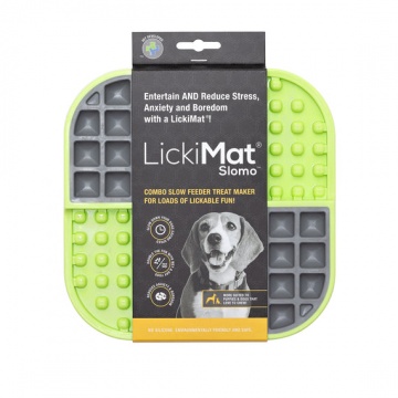 Licki Mat Slomo green Коврик для медленного питания для собак зеленый