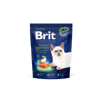 Brit Premium by Nature Cat Sterilized Salmon с лососем