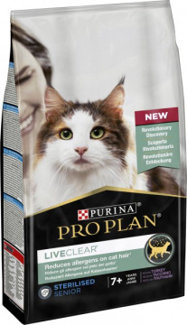 Purina Pro Plan LiveClear Sterilised Senior Turkey для зменшення алергенів на шерсті з індичкою