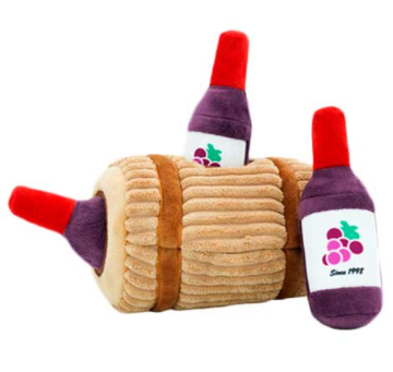 Мягкая игрушка бочка с винными бутылками HugSmart - Wine Barrel