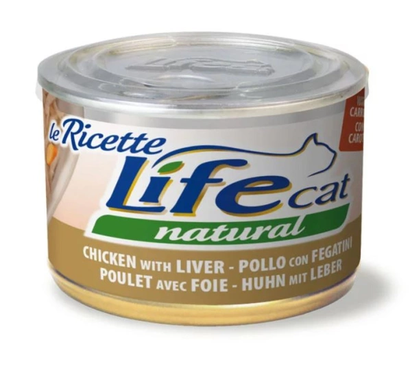 LifeCat le Ricette Куряче філе з печінкою та морквою для котів