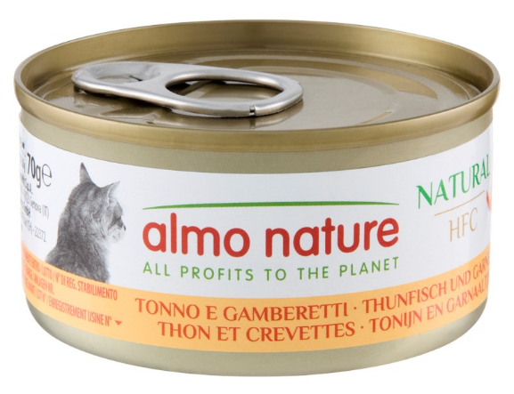 Almo Nature HFC Cat Natural с тунцом и креветками для кошек