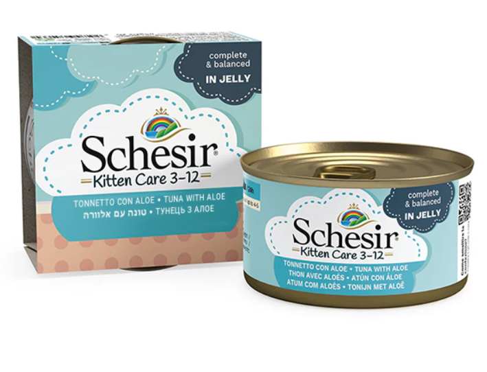 Schesir Kitten для кошенят, тунець з алое в желе