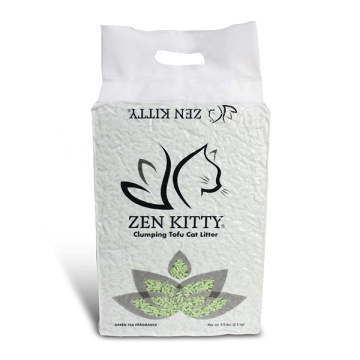 ZenKitty Clumping Tofu Green Tea комкующийся наполнитель для кошачьего туалета с зеленым чаем