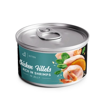 Корм вологий Savory Chicken Fillets rich in Shrimps in Jelly for Kittens філе курки з креветками в желе для кошенят
