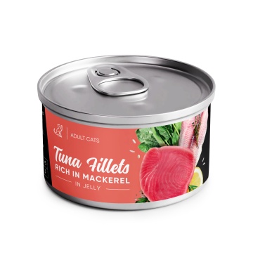 Корм вологий Savory Tuna Fillets rich in Mackerel in Jelly for Adult Cats філе тунця з макреллю в желе для дорослих котів