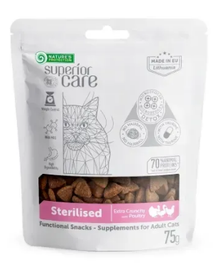 Лакомства с птицей для взрослых стерилизованных кошек Superior Care with Poultry Adult Sterilised cat