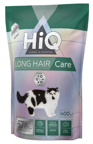 Сухой корм HiQ LongHair care для взрослых длинношерстных кошек  