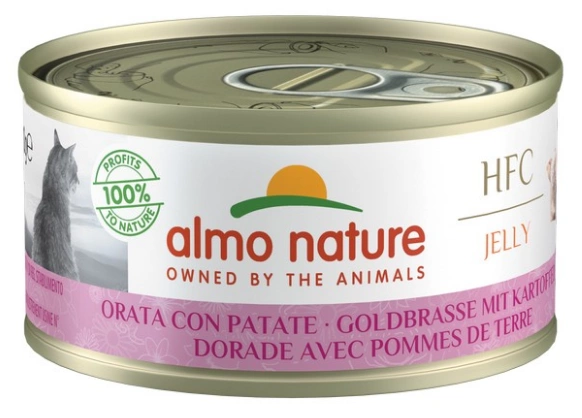 Almo Nature HFC Cat Jelly с морским лещом и картофелем для кошек