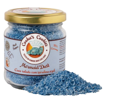Натуральный топер для собак Cooka's Cookies Mermaid Dust Кокос с голубой спирулиной