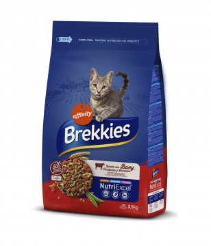 Brekkies Cat Beef для взрослых кошек с говядиной для взрослых кошек