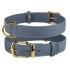 Ошейник для собак кожаный BronzeDog Crazy деним 