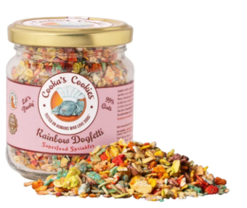 Натуральная веганская посыпка для собак Cooka's Cookies Rainbow Dogfetti 100% овес 