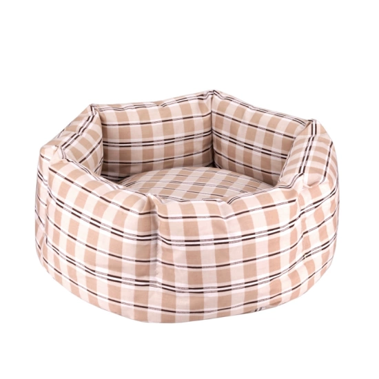 Лежак для животных BronzeDog Comfort Круглый Бежевый 
