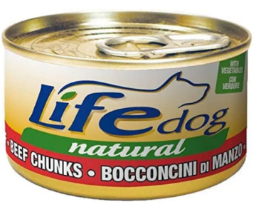 Вологий корм для собак різного віку Life Dog Natural Шматочки яловичини з овочами