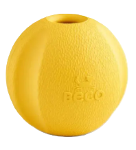 Іграшка м'ячик з отвором для ласощів для собак Beco Pets Fetch Ball Жовтий