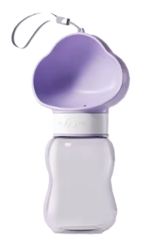 PetSummer Bottle Портативная поилка для собак и кошек с функцией кормушки, Фиолетовая