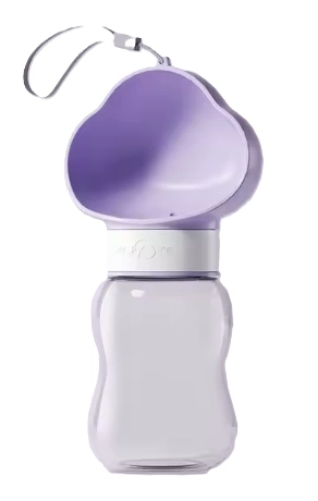 PetSummer Bottle Портативная поилка для собак и кошек с функцией кормушки, Фиолетовая
