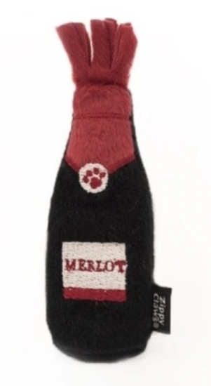 ZippyPaws Игрушка для котиков Хрустящая Бутылочка Catnip Crusherz - Merlot