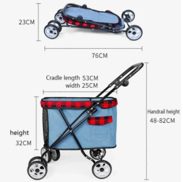 Коляска для маленьких котів і собак Derby Bestopet BS Dark Blue