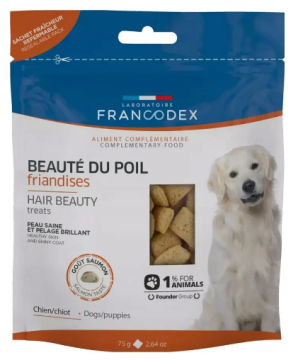 Лікувальні ласощі для шкіри та вовни Francodex Hair Beauty Treats Dog