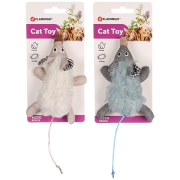 Flamingo Rizzo Mouse шуршащая игрушка с кошачьей мятой для кошек