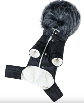 Зимовий комбінезон на хутрі DogsBomba чорний