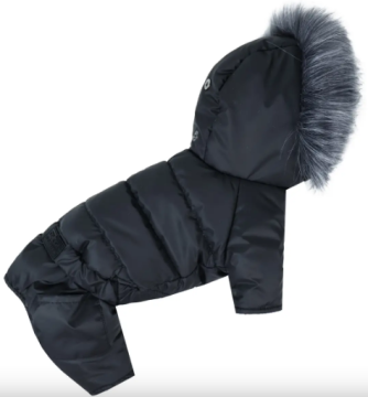Зимовий комбінезон на хутрі DogsBomba чорний