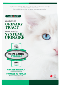 Oven-Baked Tradition Urinary полностью сбалансированный беззерновой сухой корм для кошек из свежего мяса курицы. 