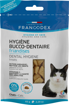 Ласощі для гігієни зубів Francodex для котів з качкою