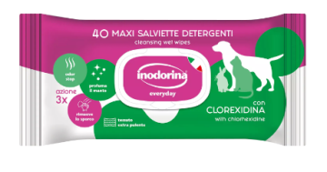 Влажные салфетки для кошек и собак Inodorina Everyday Clorexidina с хлоргексидином и морским ароматом