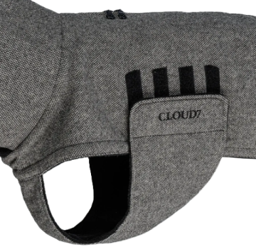 Утеплена куртка для грейхаундів та інших хортів Cloud7 Brooklyn Long Greyhound Чорний