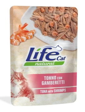 LifeCat Тунець з креветками в желе для котів пауч