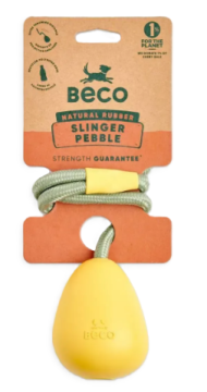 Іграшка м'ячик на мотузці для собак Beco Pets Slinger Pebble Жовтий