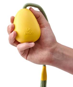 Іграшка м'ячик на мотузці для собак Beco Pets Slinger Pebble Жовтий