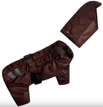 Зимний комбинезон с поясом DogsBomba шоколад