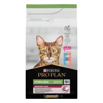 Purina Pro Plan Cat Adult Sterilised Savoury Duo Сod & Тrout с треской и форелью