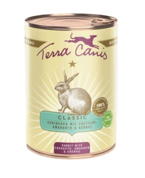 Terra Сanis Classic Menu Вологий корм для собак Кролик з кабачком, амарантам та диким часником