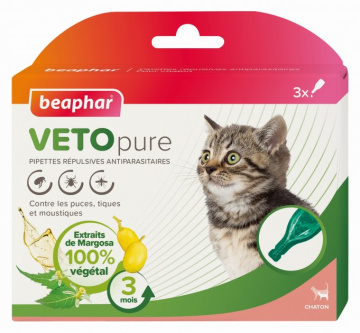 Beaphar Bio Spot On Veto pure Краплі від бліх, кліщів і комарів для кошенят